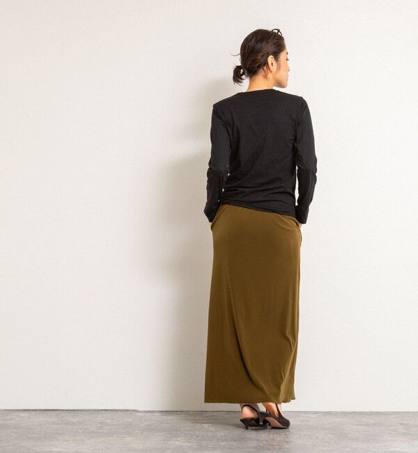 MAQWEL「【MAQWEL/マクウェル】ウォッシャブルベロアロングスカート」|スカート|