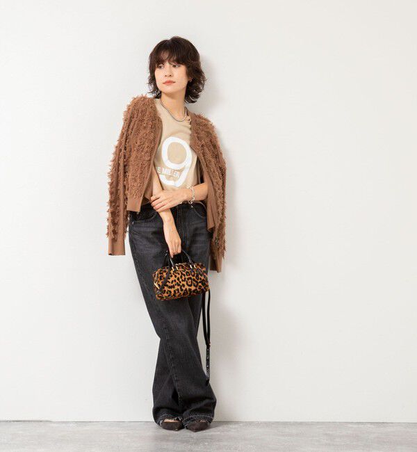 Rie Miller「《手洗い可能》カットジャガードジップアップカーディガン」|カーディガン|