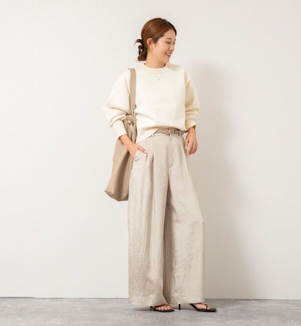 NOLLEY'S「ウォッシャブルクラッシュサテンワイドパンツ」|その他|