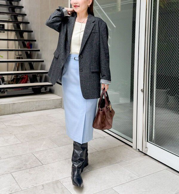 NOLLEY'S sophi「シルクネップツイードオーバージャケット」|テーラードジャケット|