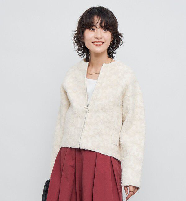 NOLLEY'S「レースコンビニットブルゾン」|カーディガン|