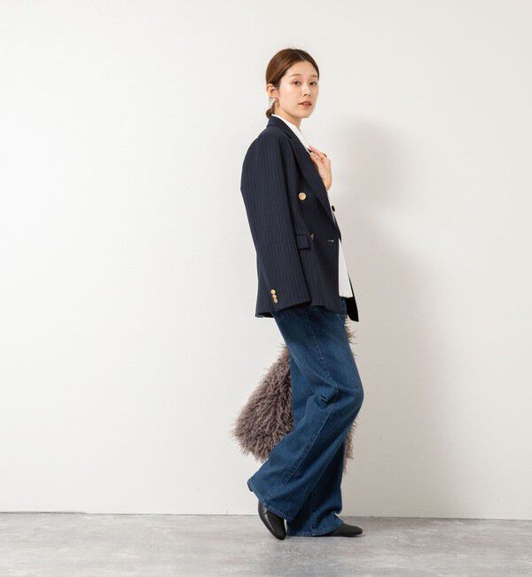 NOLLEY'S「ウォッシャブルウール調ダブルジャケット」|テーラードジャケット|