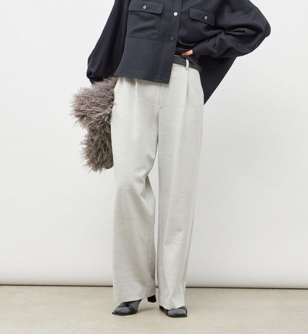 NOLLEY'S sophi「ウォッシャブル両面起毛ヘリンボーン/ストライプセミワイドパンツ」|その他|