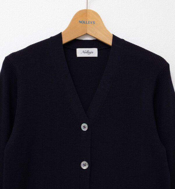 NOLLEY'S「《手洗い可能》16GマレーリブVネックカーディガン」|カーディガン|