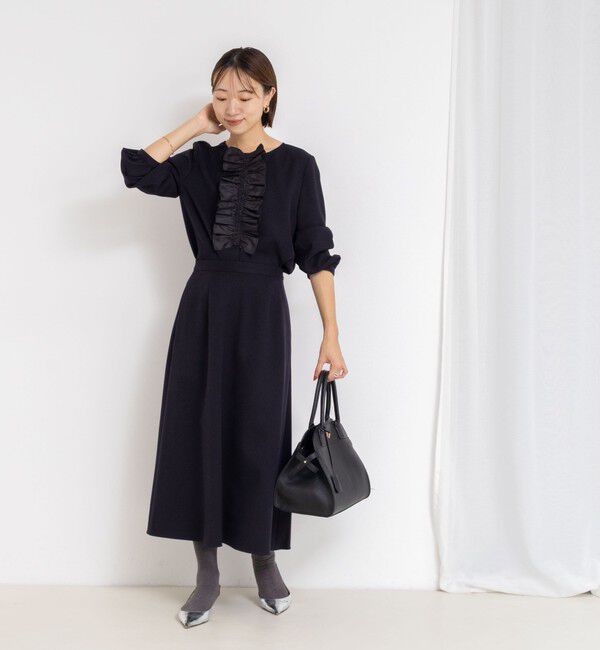 NOLLEY'S「《セットアップ対応》ウォッシャブルウール調2WAYフリルブラウス」|シャツ・ブラウス|