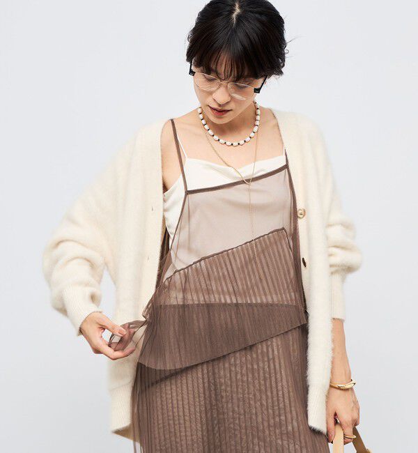 Rie Miller「ウォッシャブルチュールキャミワンピース」|ワンピース|