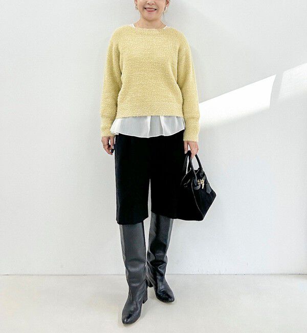 NOLLEY'S「《手洗い可能》ラメシャギープルオーバー」|ニット・セーター|