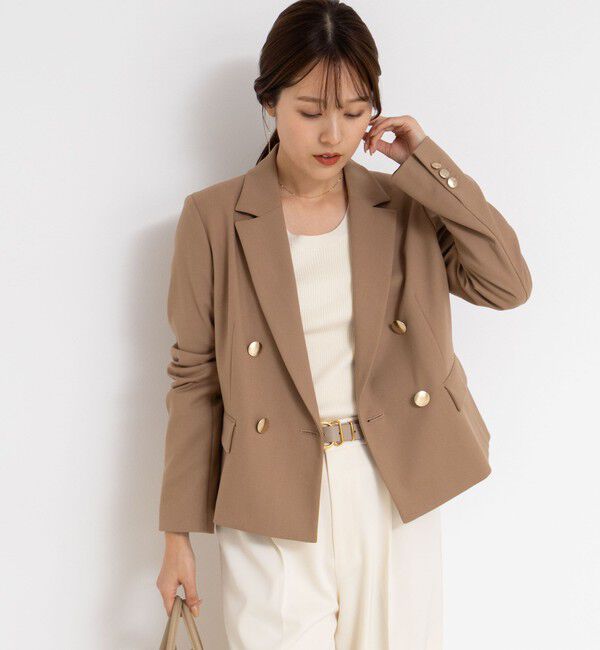 NOLLEY'S sophi「《セットアップ対応》ウォッシャブルウール混ツイルショートジャケット」|テーラードジャケット|