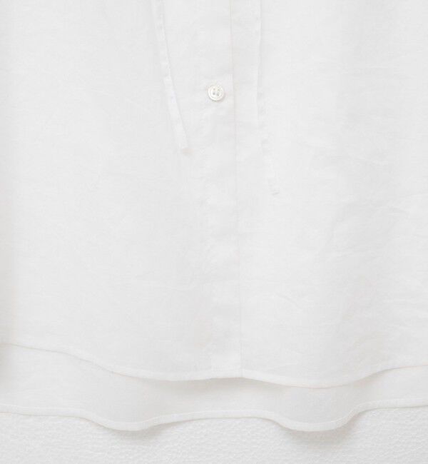 NOLLEY'S「ウォッシャブルシアーコットンフリル襟ブラウス」|シャツ・ブラウス|