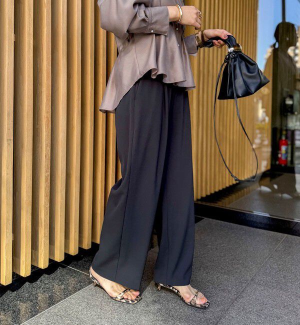 NOLLEY'S「《セットアップ対応》ウォッシャブルイージーツイルセミワイドパンツ」|その他|