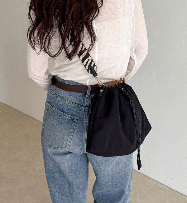 fredy emue「ジャガードショルダードロスト巾着バッグ」|ショルダー・メッセンジャー|