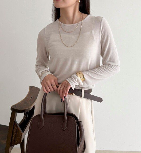 fredy emue「ウールブレンドシアーロンTシャツ」|Tシャツ・カットソー|