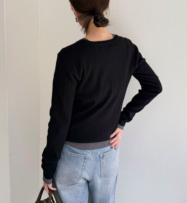 fredy emue「ちびVネックリブニットプルオーバー」|ニット・セーター|