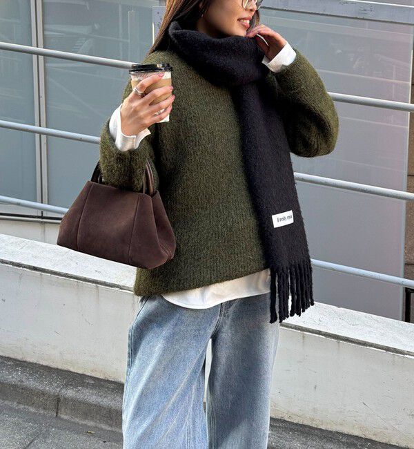 fredy emue「ミドル丈片畦ニットプルオーバー」|ニット・セーター|