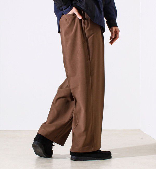 GLOSTER「【セットアップ対応】ウールライクワイドパンツ」|チノ|