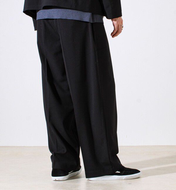 GLOSTER「【セットアップ対応】ウールライクワイドパンツ」|チノ|