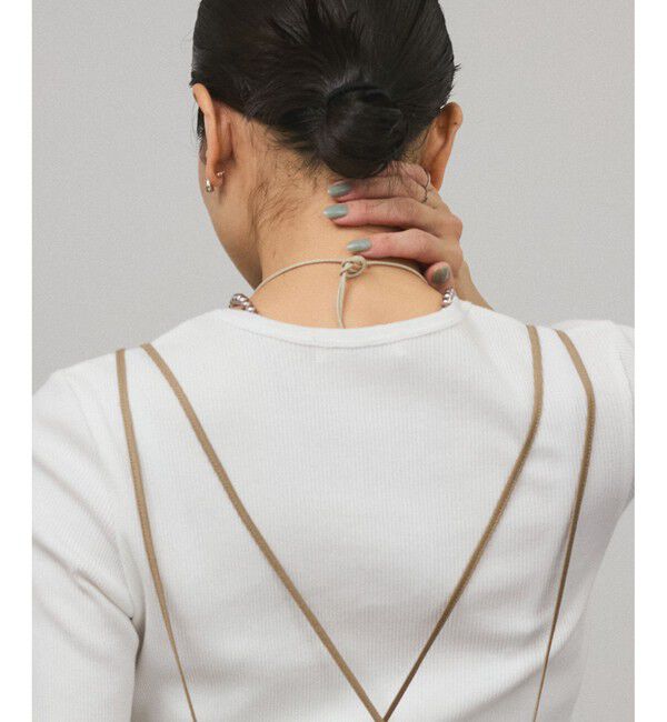 SALON adam et rope'「Primaveil ファームリーリブハーフスリーブTシャツ」|Tシャツ・カットソー|