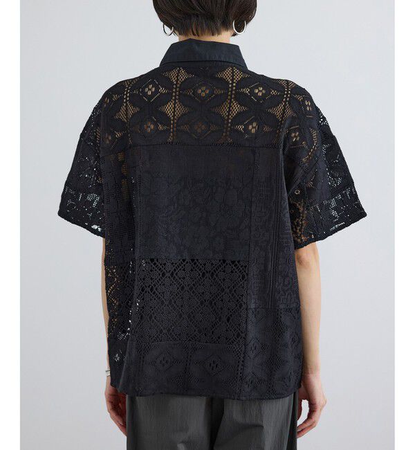 SALON adam et rope'「【WEB限定】パッチワークレースシャツ / セットアップ対応」|シャツ・ブラウス|