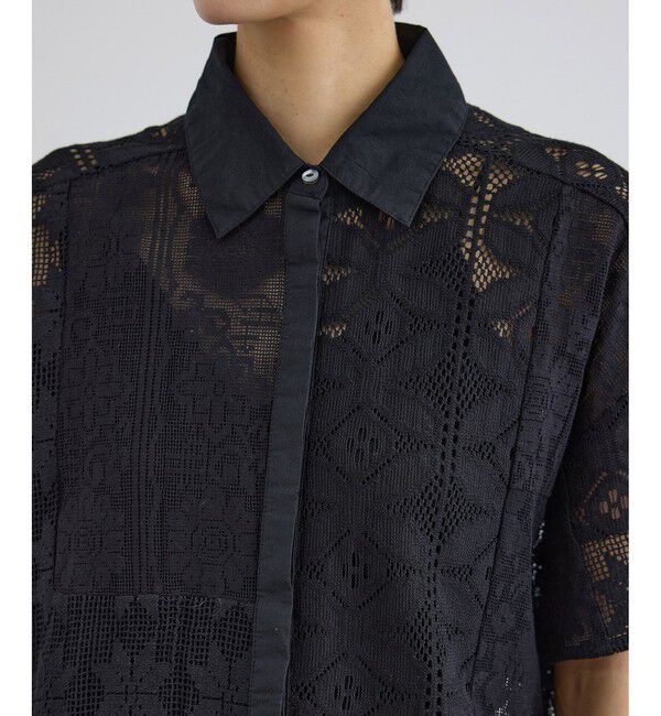 SALON adam et rope'「【WEB限定】パッチワークレースシャツ / セットアップ対応」|シャツ・ブラウス|