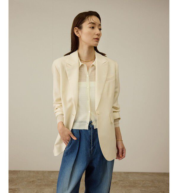 ROPE「シルクウールオーバージャケット」|テーラードジャケット|