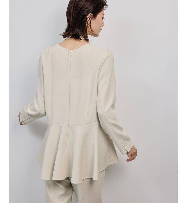 ROPE「トリアセダブルクロスペプラムブラウス/イージーケア」|シャツ・ブラウス|