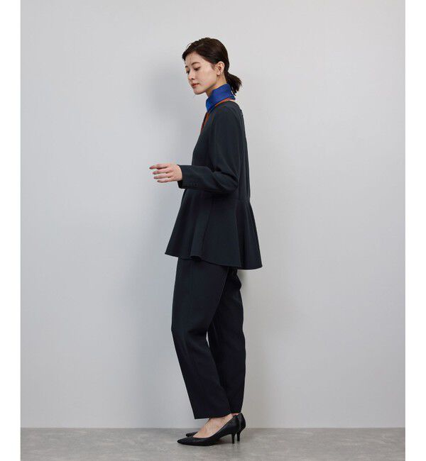 ROPE「トリアセダブルクロスペプラムブラウス/イージーケア」|シャツ・ブラウス|