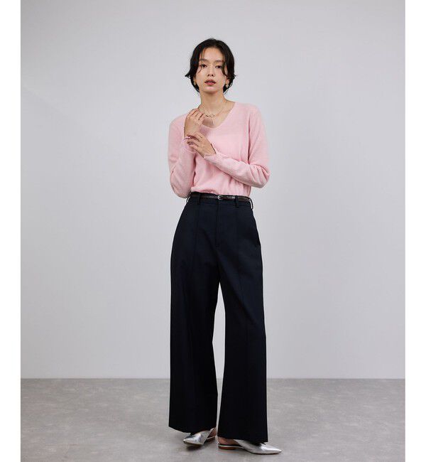 ROPE「カシミヤVネックニットプルオーバー」|ニット・セーター|