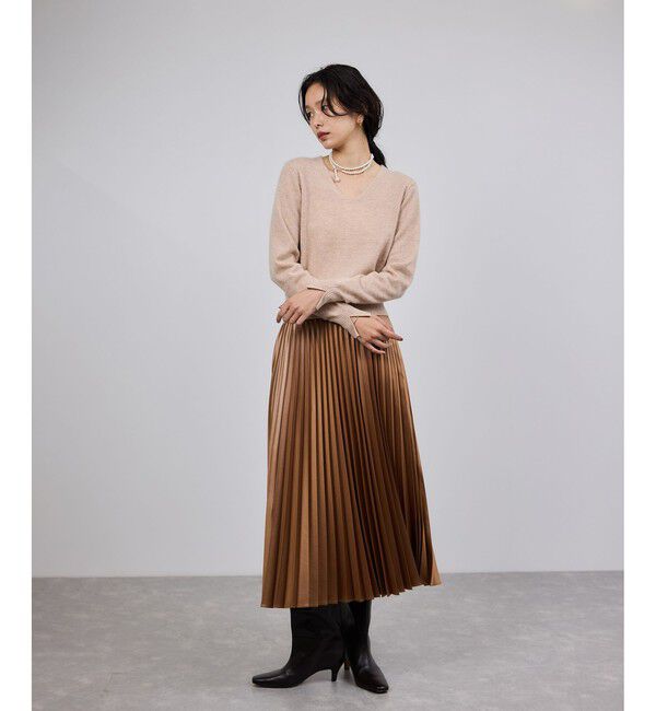 ROPE「カシミヤVネックニットプルオーバー」|ニット・セーター|