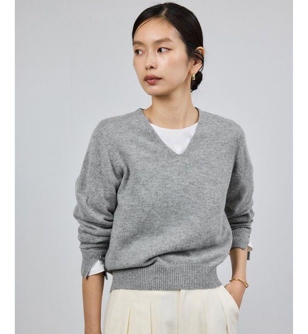 ROPE「カシミヤVネックニットプルオーバー」|ニット・セーター|