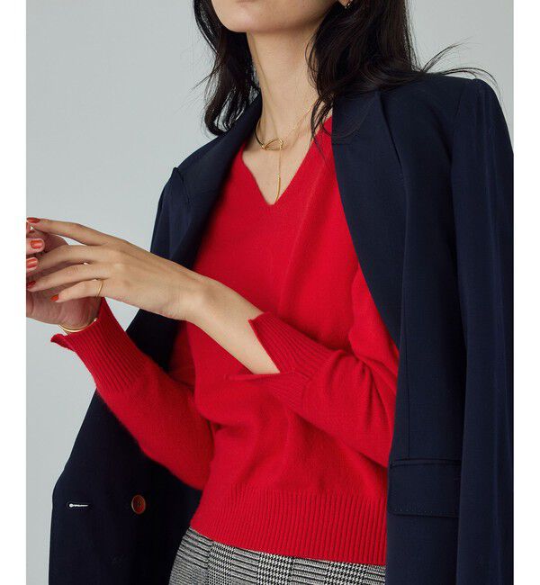 ROPE「カシミヤVネックニットプルオーバー」|ニット・セーター|