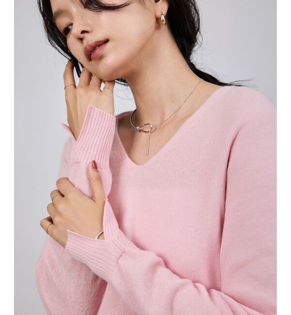 ROPE「カシミヤVネックニットプルオーバー」|ニット・セーター|