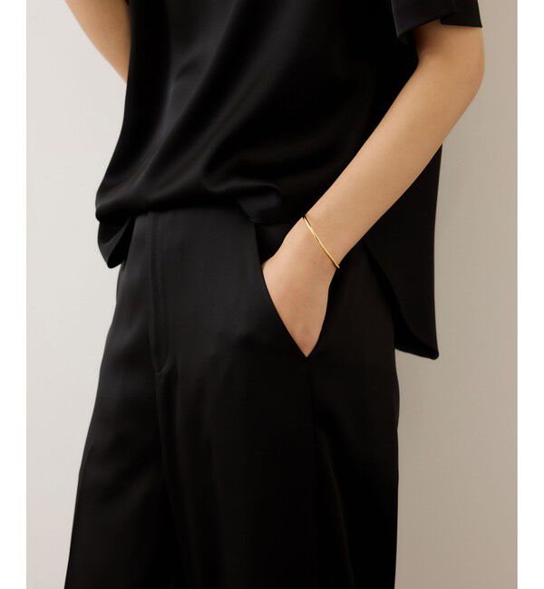 ROPE「ドレープサテンイージーパンツ/セットアップ対応・イージーケア」|チノ|