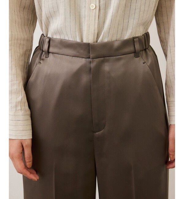 ROPE「ドレープサテンイージーパンツ/セットアップ対応・イージーケア」|チノ|