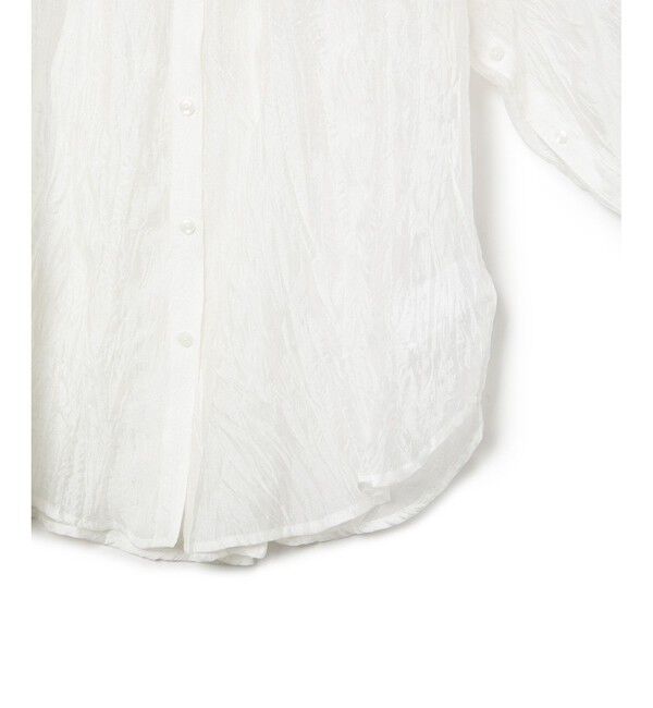 VIS「【洗える】【マルチWAY】シワ加工シアーシャツ」|シャツ・ブラウス|