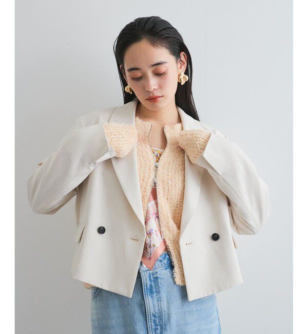 VIS「【洗える】ダブルショートジャケット」|テーラードジャケット|