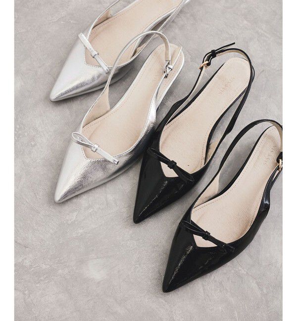 VIS「スリングバックリボンミュール」|パンプス|