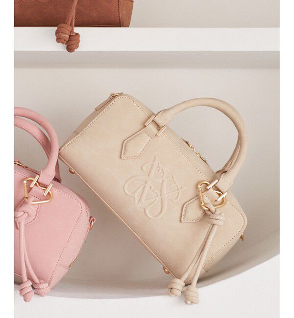 VIS「ロゴスエードミニボストンバッグ/2WAY」|ボストンバッグ|ベージュ系(28)