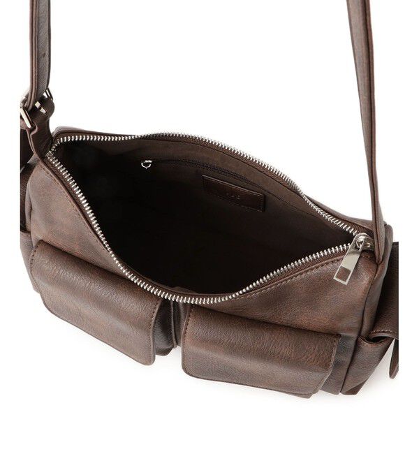 VIS「【2WAY】ビンテージ合皮クアトロポケットショルダーバッグ」|ショルダー・メッセンジャー|