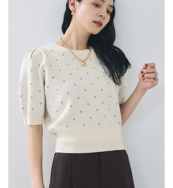 VIS「ドットジャガードニット」|ニット・セーター|
