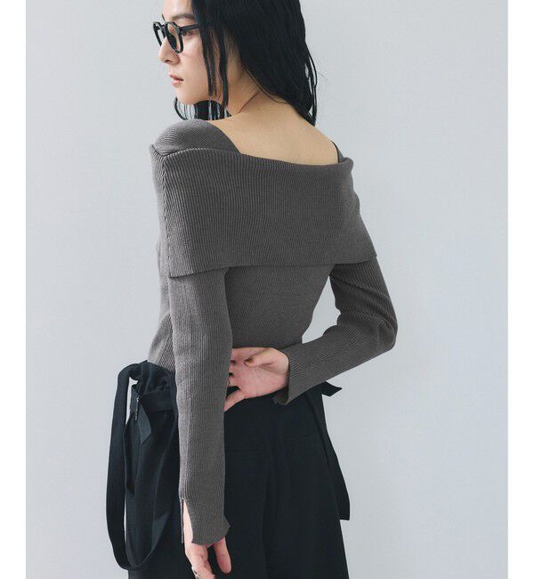 VIS「オフショルダーモチモチリブニット」|ニット・セーター|