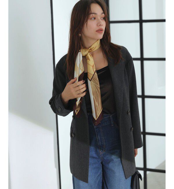 VIS「ヘリンボーンツイードベルテッドジャケット/セットアップ対応」|テーラードジャケット|チャコール(06)