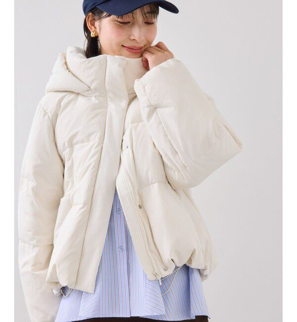 VIS「【アウター総選挙3位】フード取り外し可能軽量ダウンブルゾン/2WAY・撥水加工」|ダウン|
