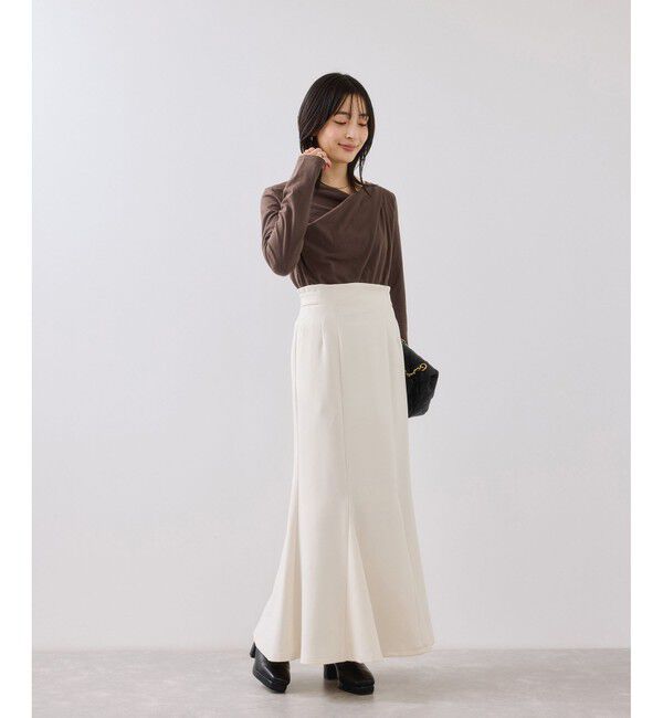 VIS「ドレープオフショルロンT/一部WEB限定カラー・イージーケア」|Tシャツ・カットソー|