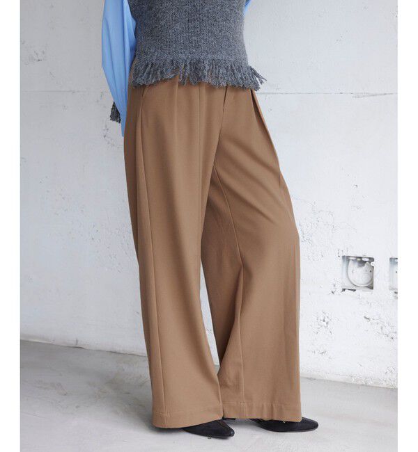 VIS「Hot Beautyツータックワイドパンツ/イージーケア」|チノ|