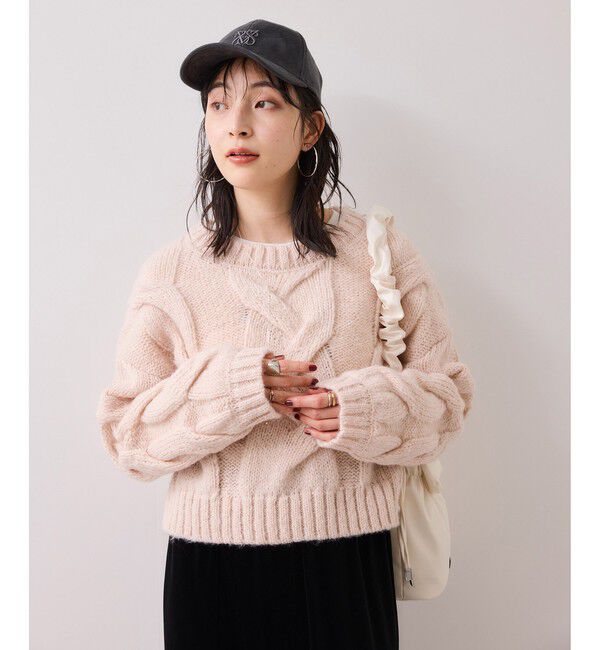 VIS「ケーブルコンパクトニット」|ニット・セーター|