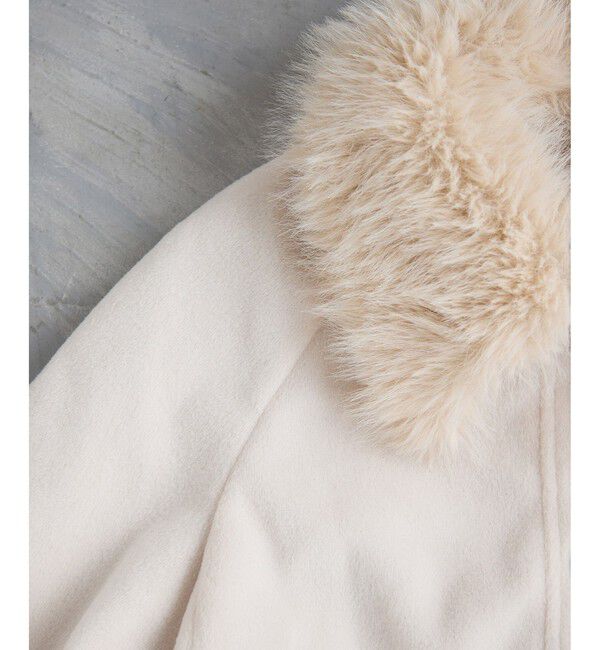 VIS「ファー付きAラインステンコート」|ステンカラーコート|