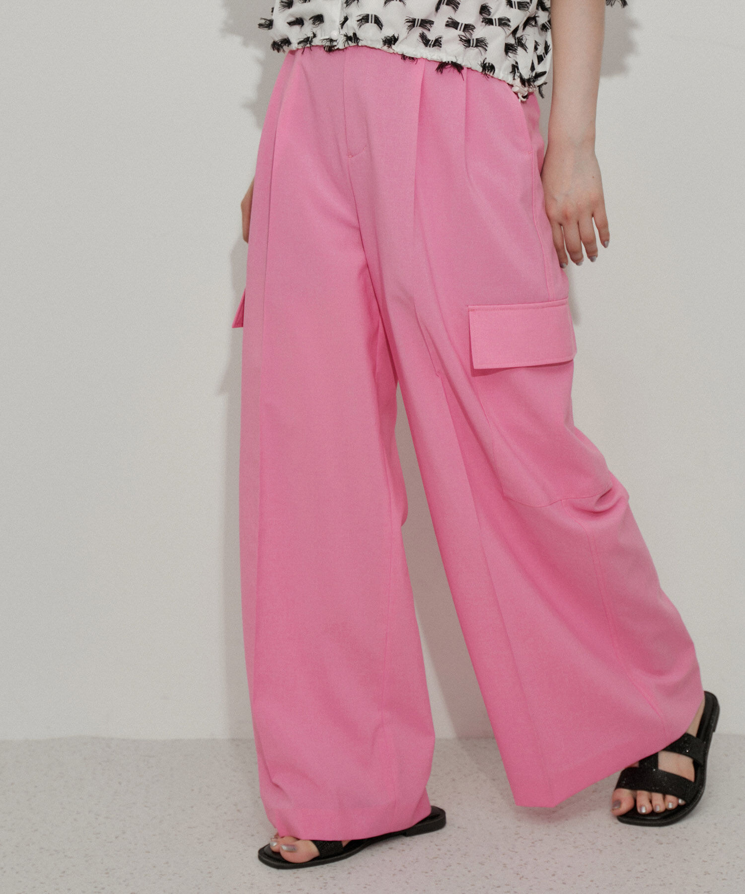 ADAM ET ROPE'「【サステナブル】ドライボイルワークパンツ」|その他|ピンク(63)