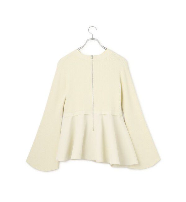 ADAM ET ROPE'「【再入荷】・【サステナブル】ペプラムコンビニットプルオーバー」|ニット・セーター|