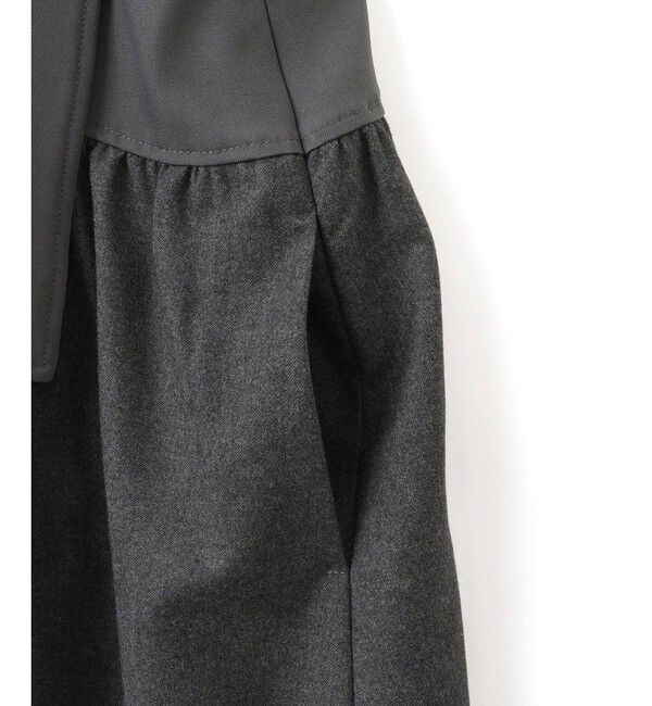 ADAM ET ROPE'「【WEB限定】ディープネックAラインワンピース」|ワンピース|