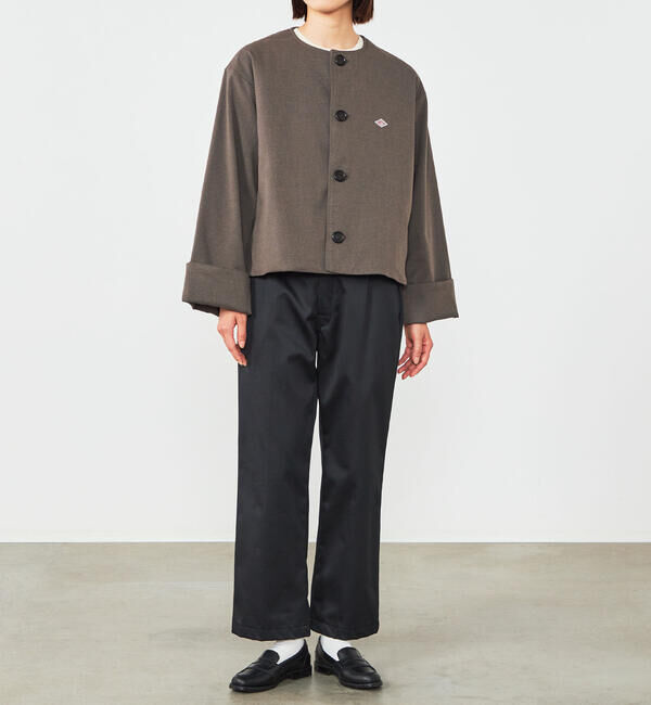 DANTON「DANTON | 中綿ノーカラージャケット WOMEN」|ノーカラーコート|